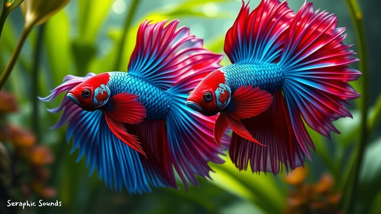 Aquarium 4K Video (Ultra HD) 🐠 Tropical Fish Tank & Relaxing Bubble Sounds for Sleep