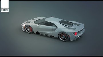 3D Ford GT Turntable Animation
