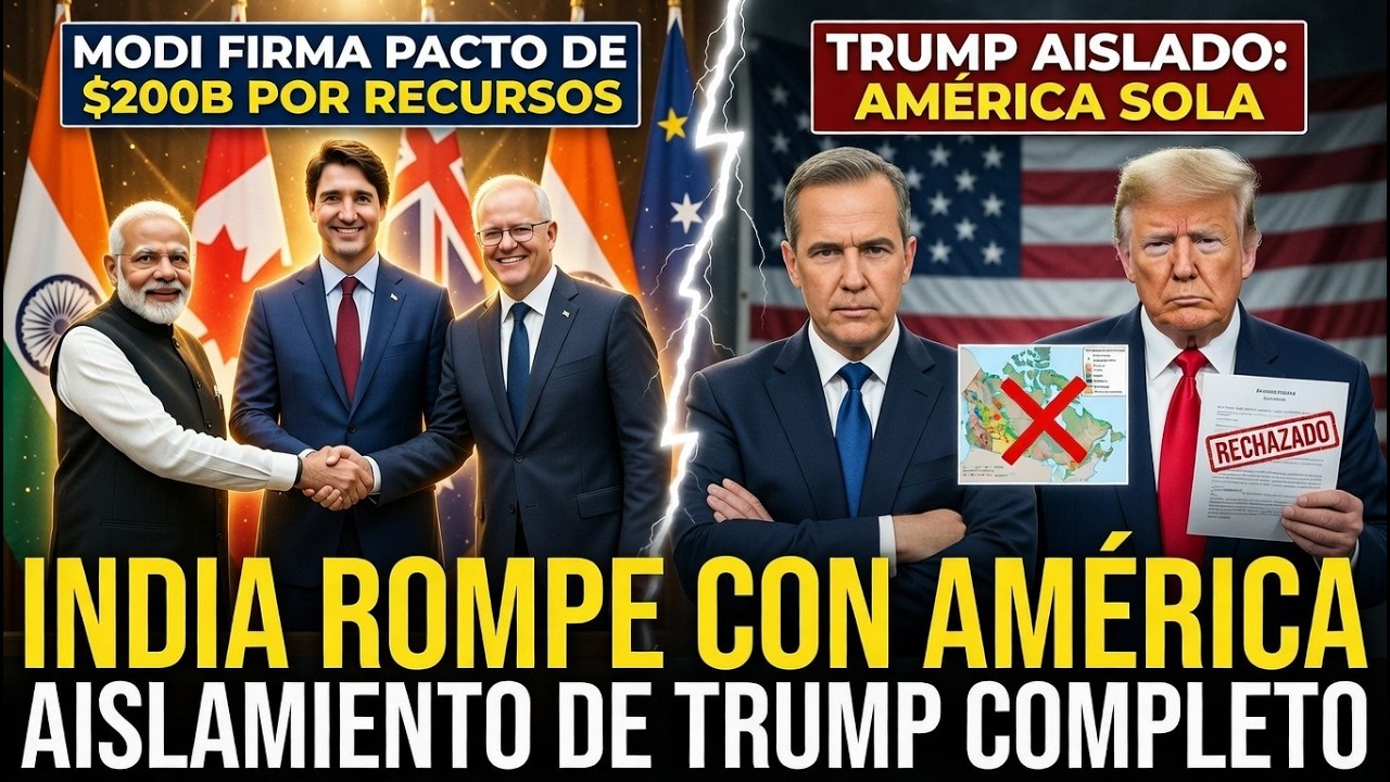 HACE 1 MIN: India rompe con EE.UU.—Modi firma pacto de $200 mil M con Canadá, Australia y UE