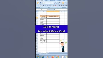 How to indent text with bullets in excel | master ad | #shorts #excel # #excelsolutions #ms #mexcel