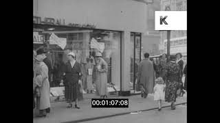 1930s London, Shopping on Regent Street and Bond Street, Shopfronts, 35mm