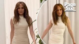 Jennifer Lopez stuns in skintight dress for ‘mom’s night out’