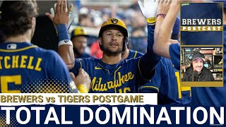 BREWERS POSTCAST: Brewers DEMOLISH Tigers in 12-4 ROUT | Bats ERUPT Late In Detroit
