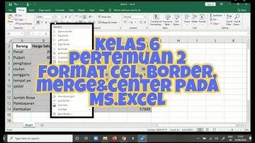 TIK KELAS 6 - MENGATUR MATA UANG, BORDER, MERGE&CENTER PADA MS. EXCEL #BBBC