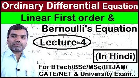Ordinary differential equation - Linear first order & Bernoulli