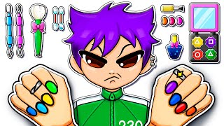 Squid Game Blind Baggreen Light Red Light Makeup Unboxing Paper Diy