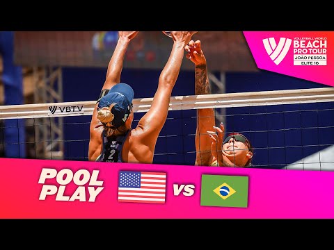 Nuss Brasher Vs Carol Rebecca Pool Play Highlights João Pessoa 2025 BeachProTour