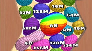 Blob Merge 3D - Color Numbers ASMR Satisfying Speed Max LvL Up (Cube Arena 2048)