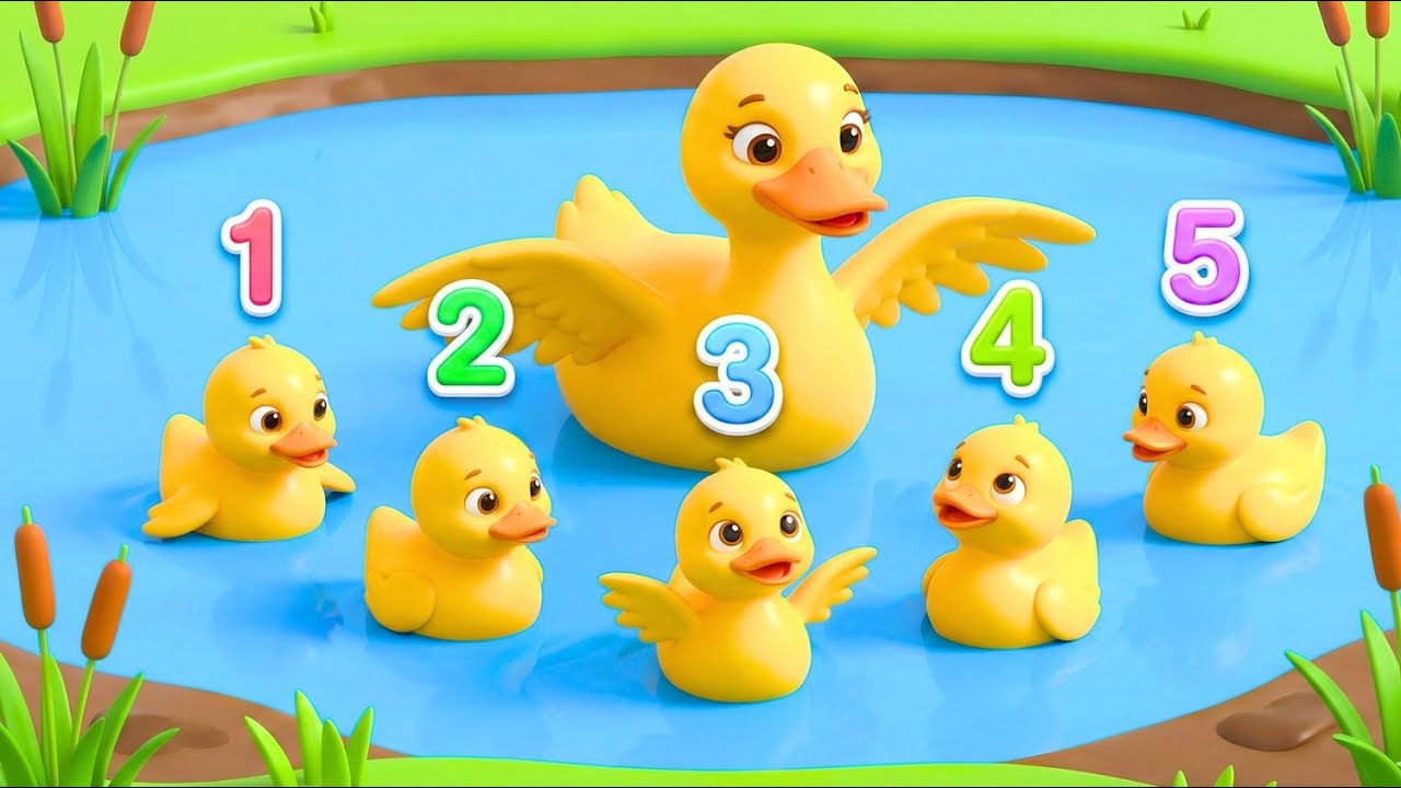 Five Little Ducks 🦆 | Nursery Rhyme for Kids | Baby Songs by ToonBuzz Kids 