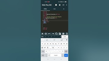 How to display Special Characters in webpage? HTML Class -10