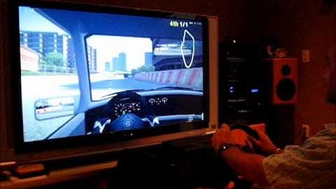 Claudio driving the RS1 DIY Simulator