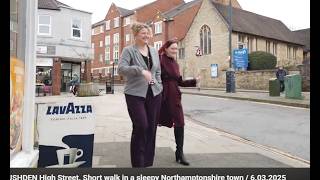 [GB] RUSHDEN High Street. Short walk in a sleepy Northamptonshire town / 6.03.2025