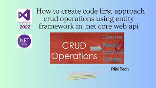 How to create code first CRUD operations using entity framework in .Net core web api