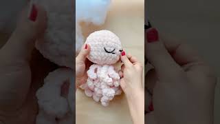 Quick + EASY Embroidered eyes. #crochet #crochettutorial #amigurumi #plushies #