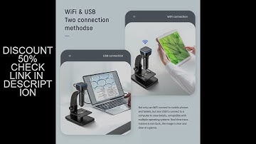 Wifi Digital Microscope Dual Lens 2000X Magnification 4K 2MP HD Biological Microscope with 11 LED Li
