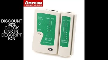 AMPCOM Network Cable Tester RJ45 Ethernet Cable Tester Lan Test Tool for Cat5 Cat6 CAT7 8P 6P LAN Ca
