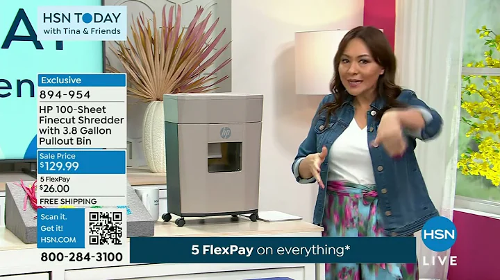 HP 100Sheet Finecut Shredder with 3.8Gallon Pullout Bin