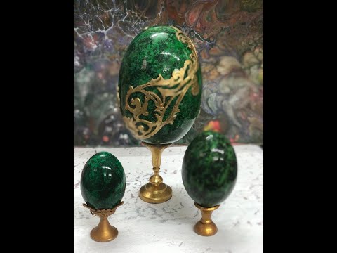 Мастер класс Декор яиц (Имитация малахита)