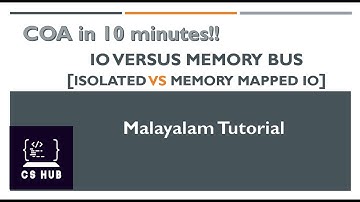 Isolated and Memory Mapped IO | COA Malayalam