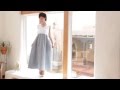 ハイウエストダンガリーワンピース（ヒッコリー）　ChouChou-femme2013