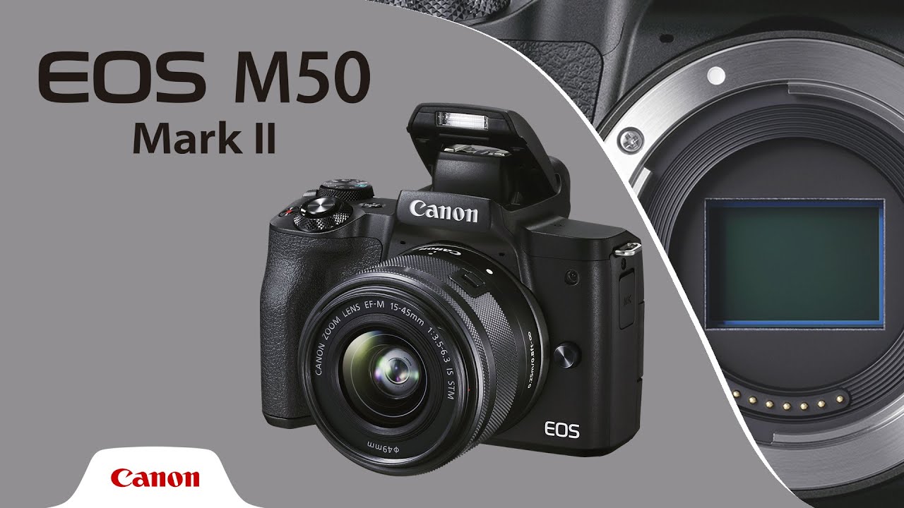 Kit Câmera EOS M50 MARK II com lentes EF-M 15-45mm e EF-M 55-200mm