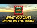 What you CAN'T bring on the fishing boats at Hubbard's Marina | http://www.HubbardsMarina.com