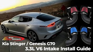 Burger Motorsports Kia Stinger / Genesis G70 3.3L V6 Performance Dual Intake Install Video