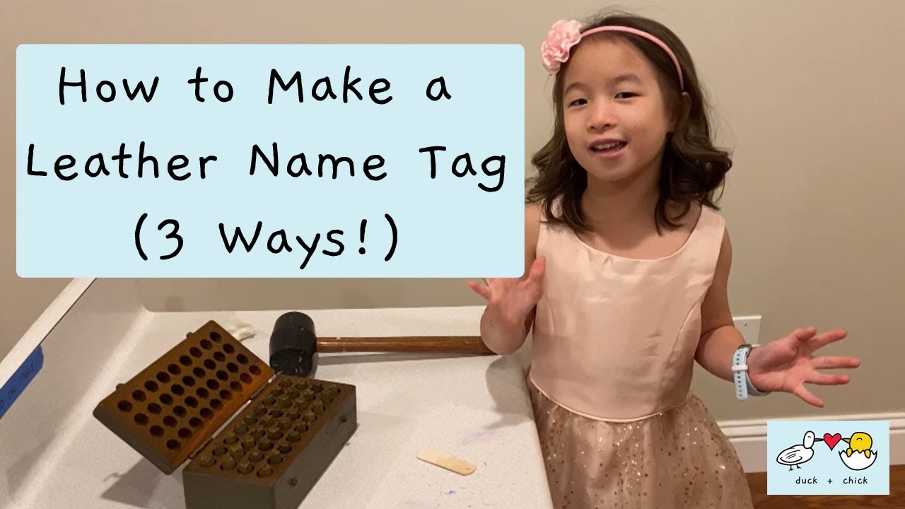 How to Make a Leather Name Tag - YouTube