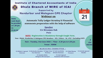 Automatic Tally Ledger Scrutiny & Financial statement preparation with help of software