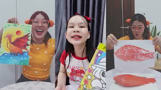 LEECIE mách bạn 1001 cách VẼ TRANH độc lạ nhất YOUTUBE! VẼ TRANH THẦN SẦU #leeciehayhoi #shorts