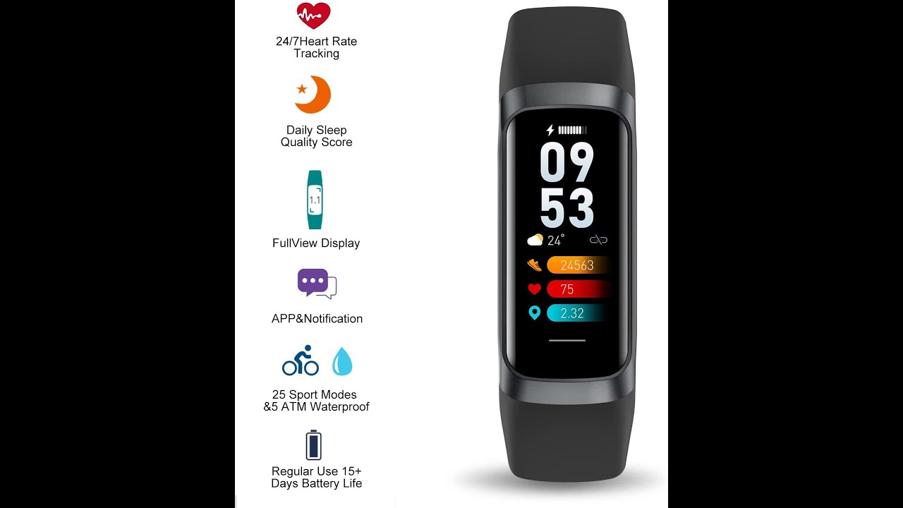 IMFRCHCS Fitness Tracker Activity Tracker with 1 1 AMOLED Color Display