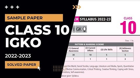 Class 10 IGKO sample paper 2022-2023 solved paper/IGKO class 10 sample paper 2022/class 10 Olympiad