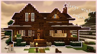 Minecraft | Large Winter ❄☃ Cabin Tutorial | How to Build a Large Snowy Cottage