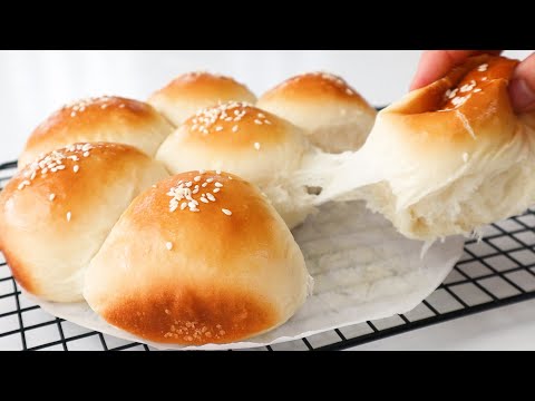 Extremely EASY for this way! Ready at night and bake in the morning! Fluffy and Soft Milk bread