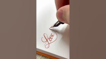 Love Birds - handwriting with flex fountain pen #fountainpen #satisfying #handwriting #calligraphy