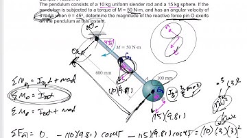 Dynamics - Final exam problem 5 (Rigid Body translation or rotation and free body diagrams) overview