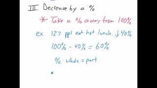 Algebra 1: 2.11 Percent Increase & Decrease