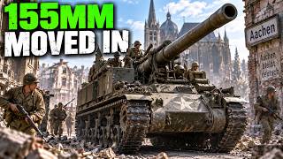 U.S. Tanks Couldn't Crack Aachen's Strongpoints - Then the M12 155mm Gun Moved In