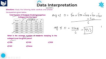 Tabular DI | Data Interpretation | Students Enrolments | Reasoning | Part - 17 | Bharath Kumar
