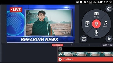 How to make video like news channel in kine master| kinemaster news channel video tutorial/...