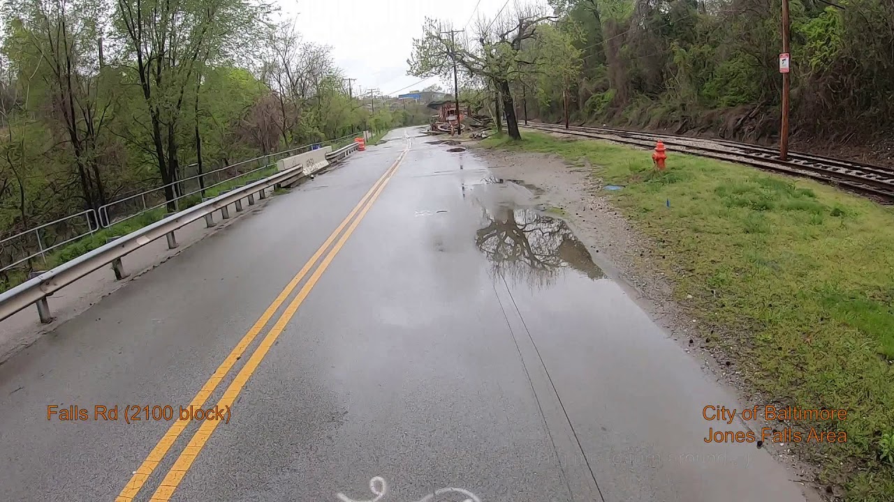 Baltimore Bicycling - Falls Road Flooding after Heavy Rain (Ride Clips ...