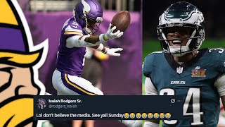 Vikings CB Isaiah Rodgers Calls Out Eagles &quot;Reports&quot; 😂😂😂