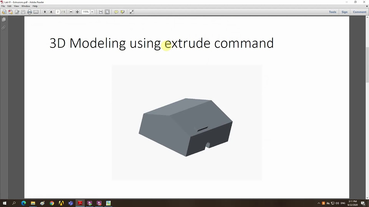 Lab 01 Extrude - YouTube