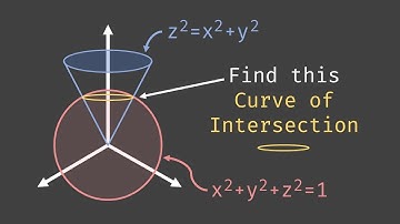 Vector Equation of the Curve of Intersection of a Hemisphere and Cone | Glass of Numbers