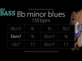 Bb minor blues 150 bpm - NO BASS (Jazz/Swing feel) : Backing Track