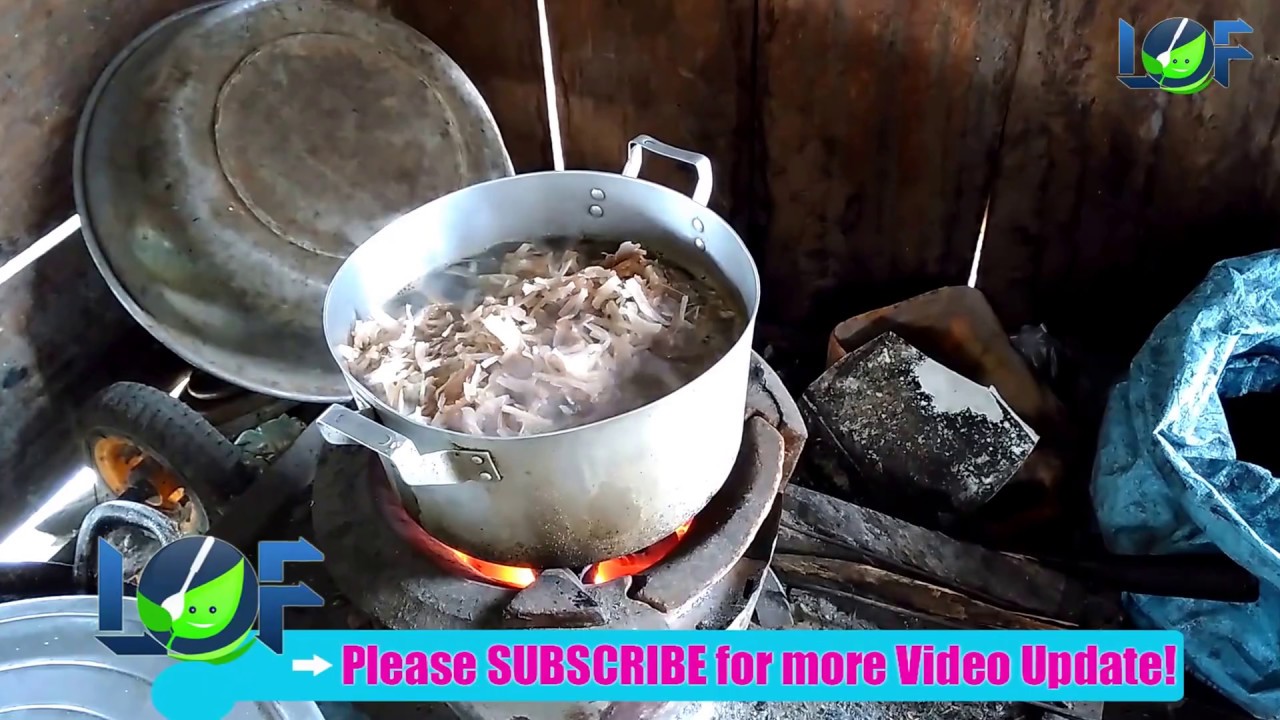 river of life natural foods How to cooking BANANA Tree Sour Soup, Life of Natural Foods