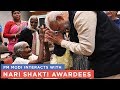 PM Modi interacts with Nari Shakti Awardees