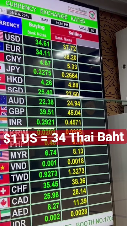 💶$1 US Dollar = 🇹🇭34 Thai Baht #funfacts #money #usd #baht #bangkok #thailand #bangkokthailand