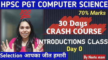 30 Days Crash Course For Hpsc PGT Subjective COMPUTER SCIENCE || NS CLASSES