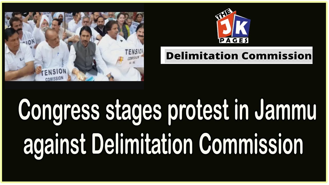Congress stages Protest in Jammu against Delimitation Commission - YouTube